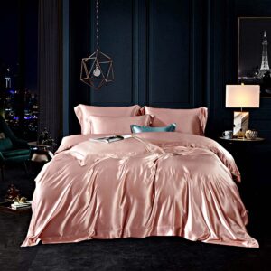 Pink  30 Momme 4PCs Silk Sheet Set