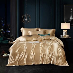 Gold 30 Momme 4PCs Silk Sheet Set