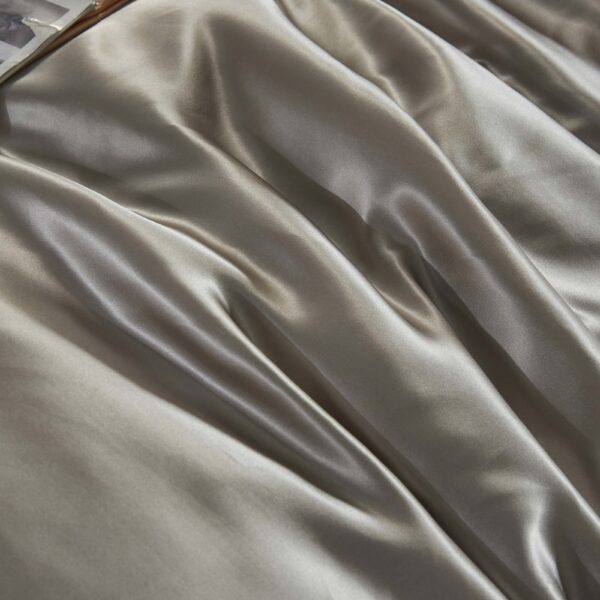 Light gray 16 Momme 4PCs Silk Sheet Set - Image 5