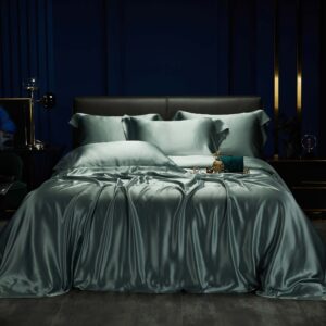Matcha Green 25 Momme 4PCs Silk Sheet Set