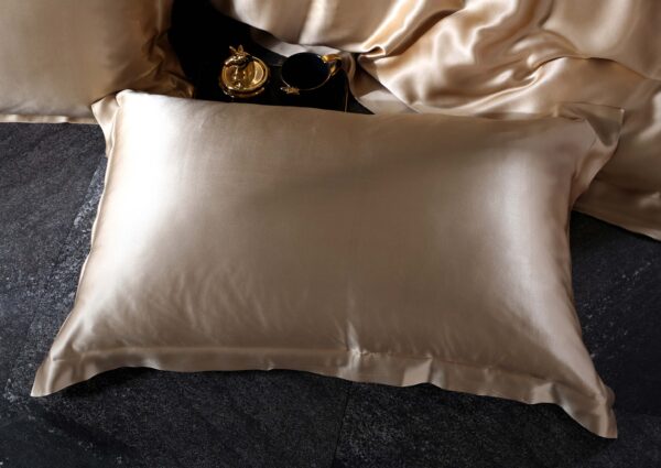 Light Mocha 25 Momme 4PCs Silk Sheet Set - Image 6