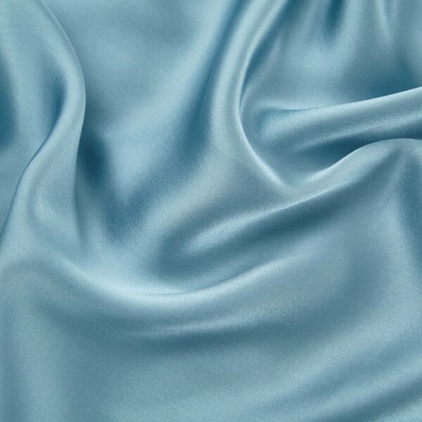 Lake blue 16 Momme 4PCs Silk Sheet Set - Image 5