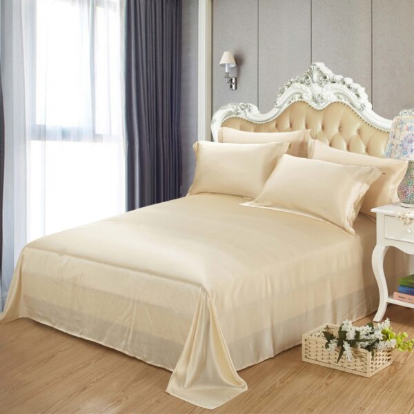 Gold 16 Momme 4PCs Silk Sheet Set - Image 3