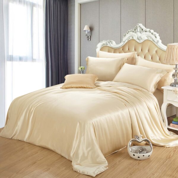 Gold 16 Momme 4PCs Silk Sheet Set - Image 2