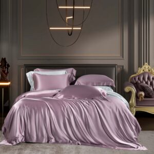 Lilac Purple 30 Momme 4PCs Silk Sheet Set