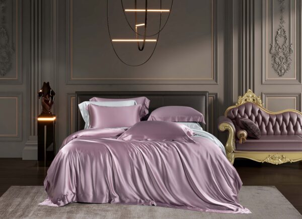 Lilac Purple 30 Momme 4PCs Silk Sheet Set