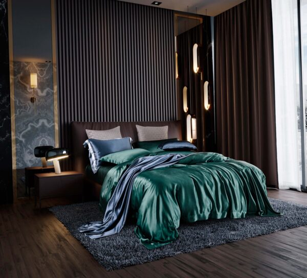 Ink Gree 25 Momme 4PCs Silk Sheet Set
