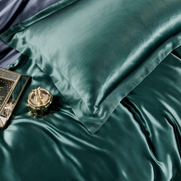 Ink Gree 25 Momme 4PCs Silk Sheet Set - Image 5