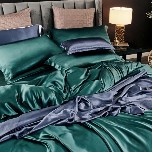 Ink Gree 25 Momme 4PCs Silk Sheet Set - Image 2