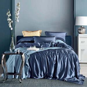 Haze Blue 25 Momme 4PCs Silk Sheet Set