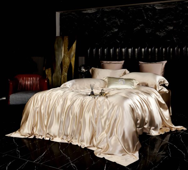 Sand 30 Momme 4PCs Silk Sheet Set - Image 3
