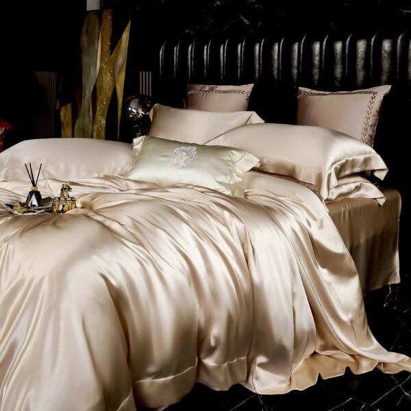 Sand 30 Momme 4PCs Silk Sheet Set - Image 5
