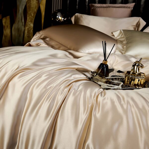 Sand 30 Momme 4PCs Silk Sheet Set - Image 6