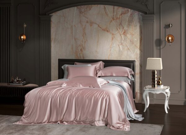 Blush Pink 25 Momme 4PCs Silk Sheet Set