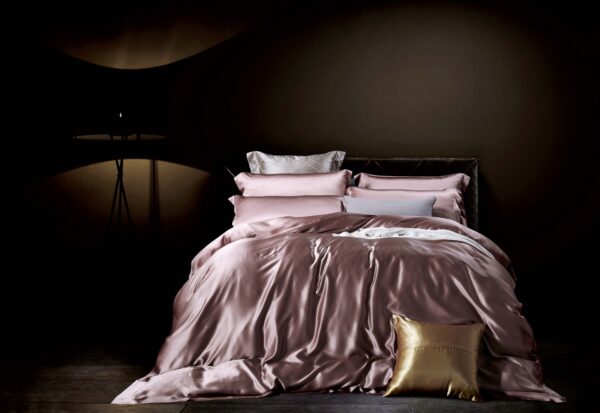Rose Gold 25 Momme 4PCs Silk Sheet Set - Image 2