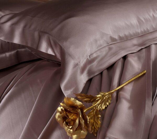 Rose Gold 25 Momme 4PCs Silk Sheet Set - Image 6
