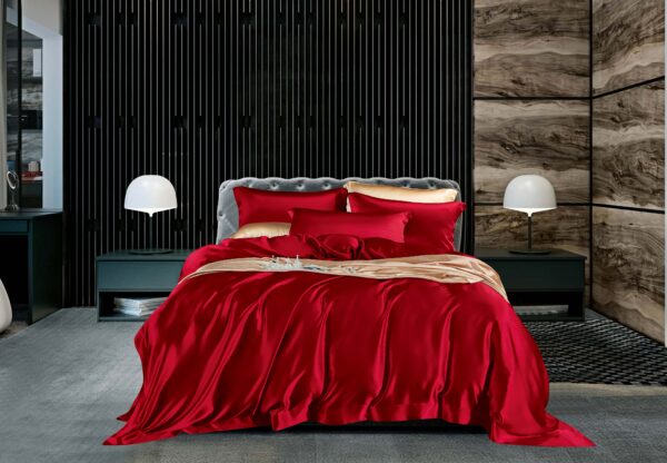 Rich Burgundy 25 Momme 4PCs Silk Sheet Set